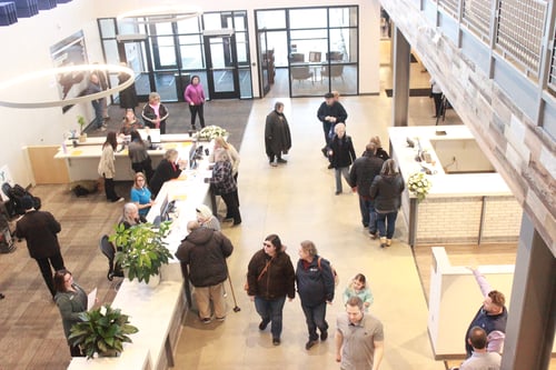 view of lobby from above