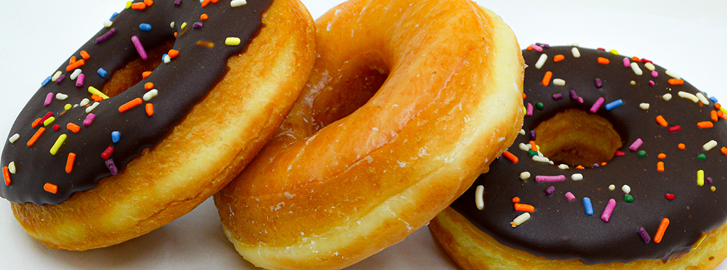 set of three doughnuts